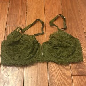Auden Green lace sheer bra